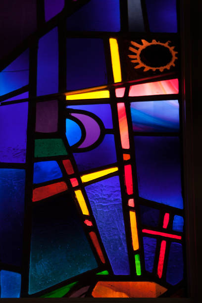 istock Three Crosses in Stained Glass 1179855111