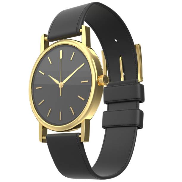 istock Wristwatch with leather watchstrap 1179864934
