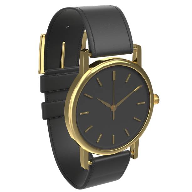 istock Wristwatch with leather watchstrap 1179864937