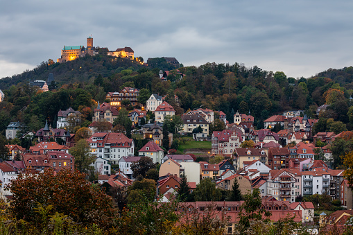 The Wartburg Castle with the City of Eisenach in Germany