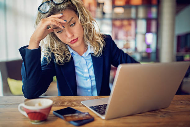 istock Burnout businesswoman with debt problems 1179872643