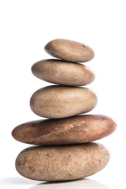 Photo of Stones on white background