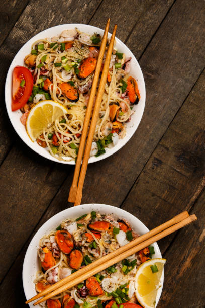 istock Noodles with seafood 1179882208