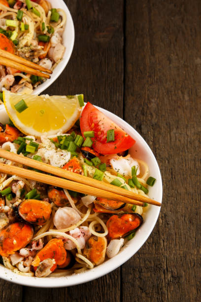 istock Noodles with seafood 1179884159