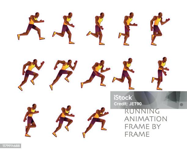 Man Run Cycle Animation Sprite Sheet Running Animation Frame By Frame  Vector Stock Illustration - Download Image Now - iStock