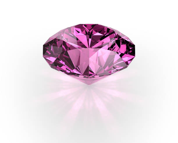 istock Large, Clear, Shiny Diamond Glowing on White Background 1179918512