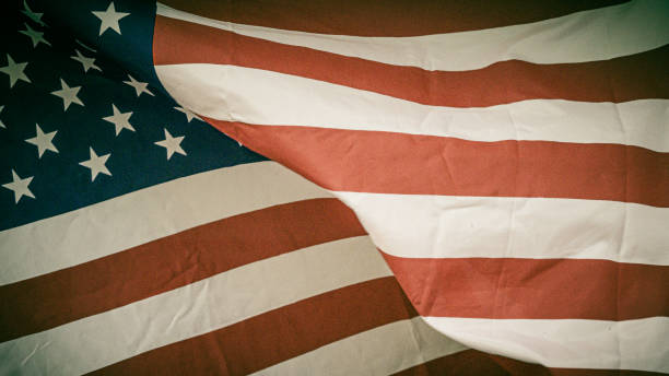 istock America flag waving with the wind for memorial day. 1179919315