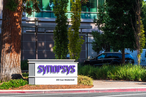 Sep 26, 2019 Mountain View / CA / USA - Synopsys corporate headquarters in Silicon Valley, San Francisco bay area; Synopsys is an electronic design automation (EDA) company