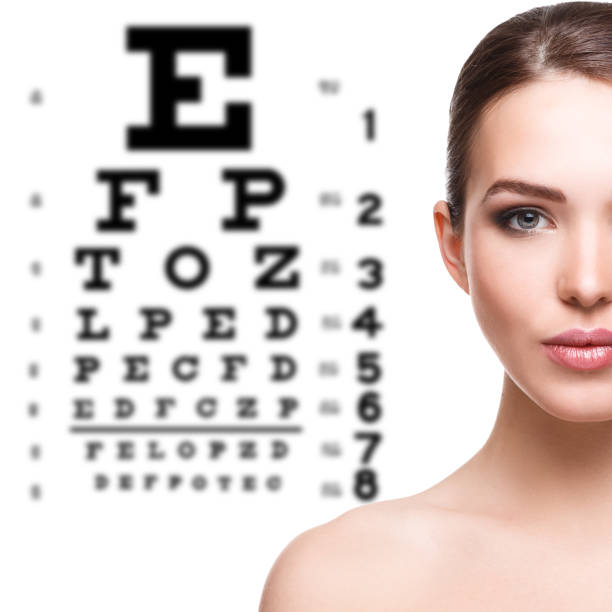 istock Woman and eye chart 1179921560
