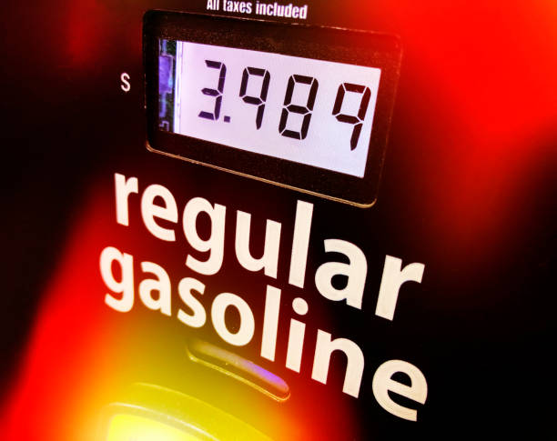 цена газового насоса - gas fuel pump labeling fuel and power generation стоковые фото и изображения