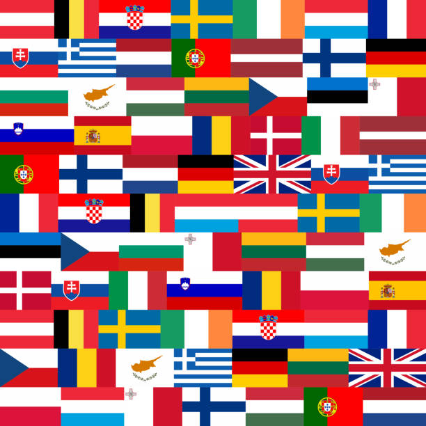 istock Seamless pattern of flags of the EU countries. 1179928253