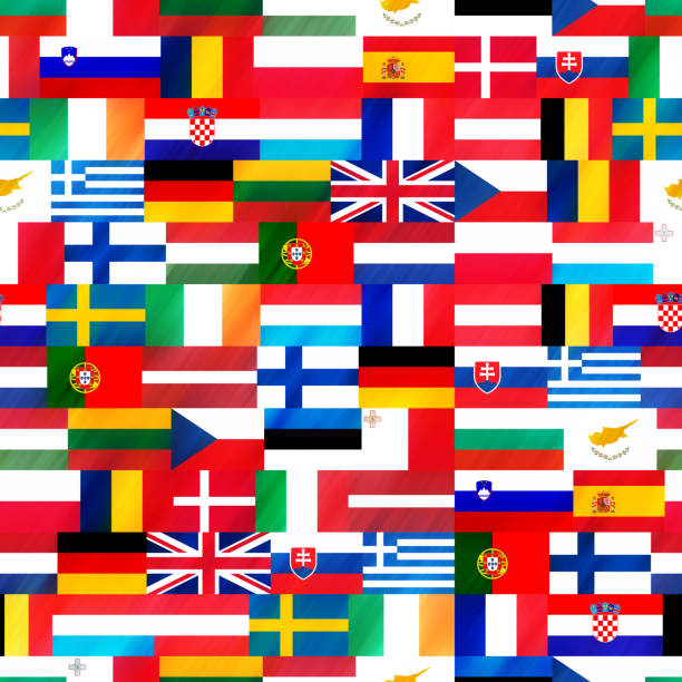 istock Seamless pattern of flags of the EU countries. 1179928255