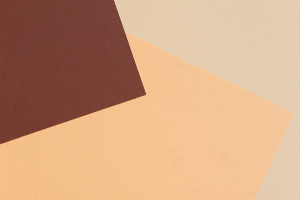 istock Color papers geometry composition banner background with beige, light brown and dark brown tones. 1179930034