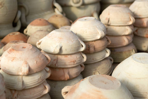 istock Handmade Clay Bowls in Store 1179933590