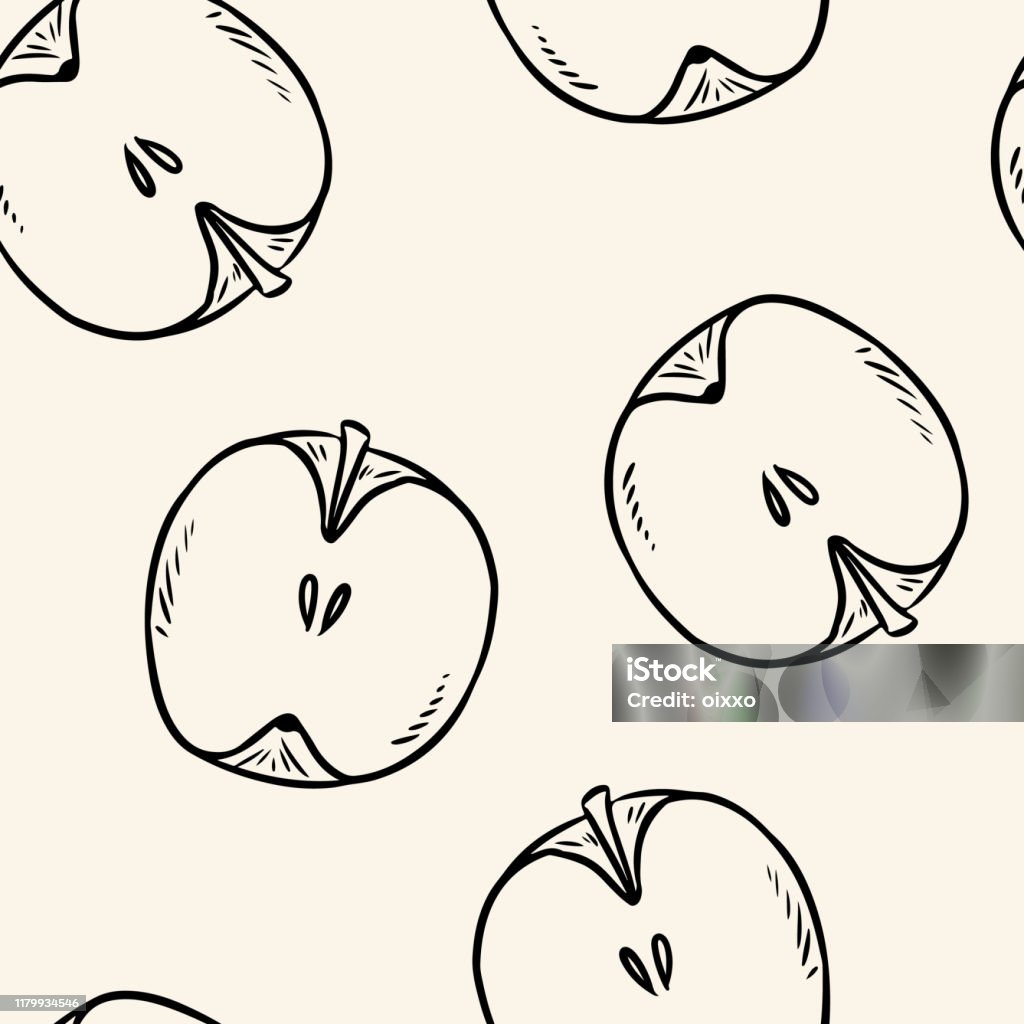 Dễ Thương Cắt Trong Một Nửa Quả Táo Vẽ Tự Nhiên Hình Nền Hoa Văn ...