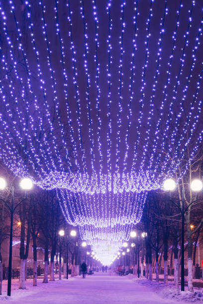 istock Decorated New Year's City Alley 1179937797