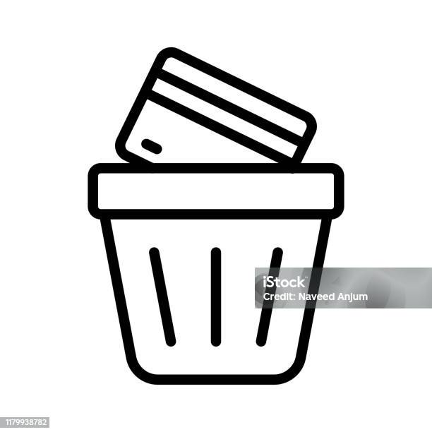 Simple trash can white square icon - Stock Illustration [80885480