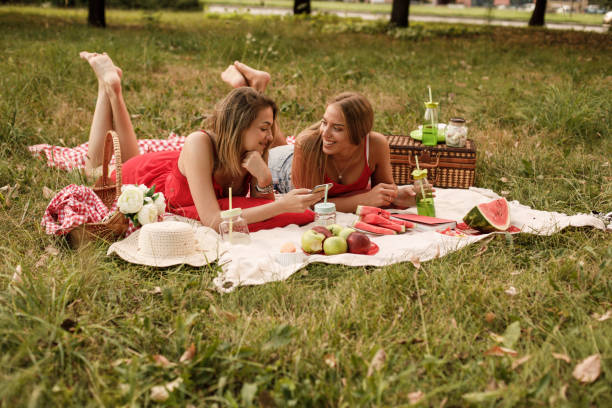 istock Friends having a relaxing day in nature 1179942542