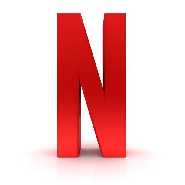 istock N letter N capital letter red font 3d rendering characters text graphic cut out on white background 1179948669