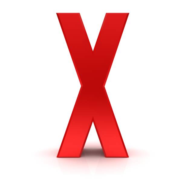 istock X letter X capital letter red font 3d rendering characters text graphic cut out on white background 1179949011