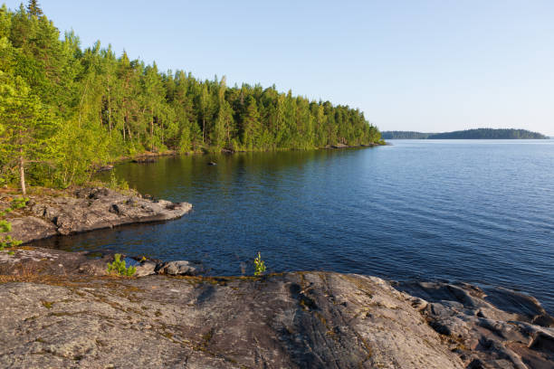 istock Summer morning lake landscape in Finland 1179954813