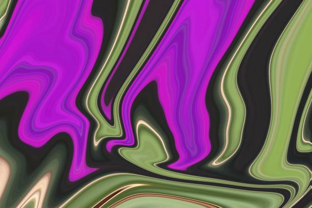 istock Marble ink texture abstract background, green purple black marble color pattern texture background, can be used for background or wallpaper. 1179954955