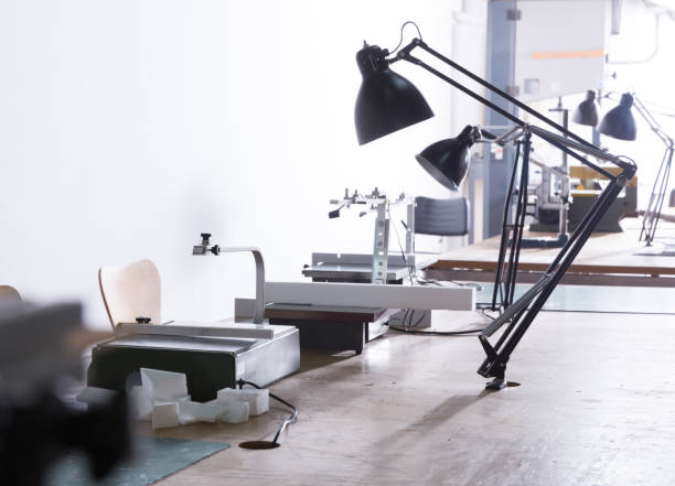 Workroom in office of architectural modeling