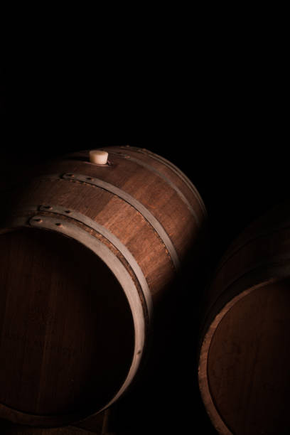 istock Wooden barrel in a dark cellar 1179959405