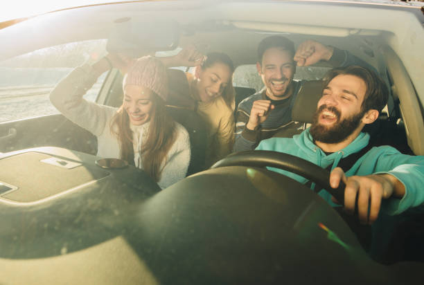 istock Dancing on a road trip in the car! 1179961307