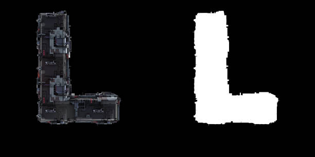 istock Letter L from the set of technological alphabet font. 1179961810