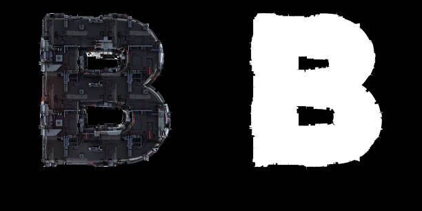 istock Letter B from the set of technological alphabet font. 1179961814