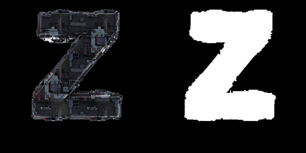 istock Letter Z from the set of technological alphabet font. 1179961875