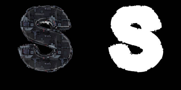 istock Letter S from the set of technological alphabet font. 1179961900