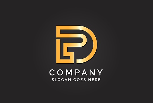 Luxury Initial Letter Dpl Golden Gold Color Logo Design Tech Business ...