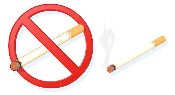 Vector illustration of No Smoking symbol