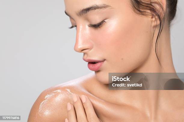 Woman Body Care Stock Photo - Download Image Now - Skin Care, Skin, Women