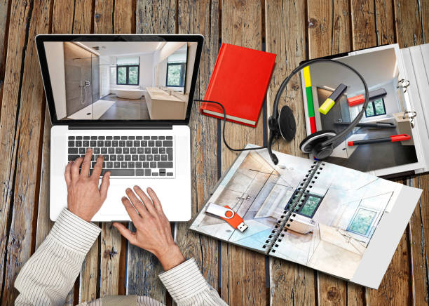 istock Businessman wearing a white shirt  working on his laptop 1179977381