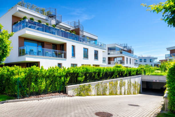 istock Modern housing estate with underground garage 1179980062