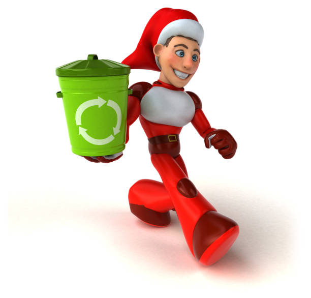 istock Fun Super Santa Claus - 3D Illustration 1179984909