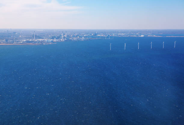 landscape with windmills in the Baltic Sea