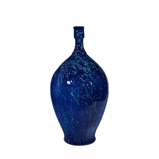 istock Handmade ceramic glazed bottle. Isolated on a white background 1179991122