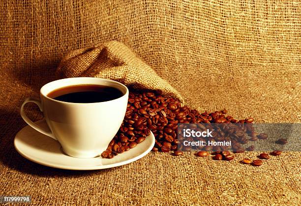 Coffee Stock Photo - Download Image Now - Backgrounds, Bag, Beige