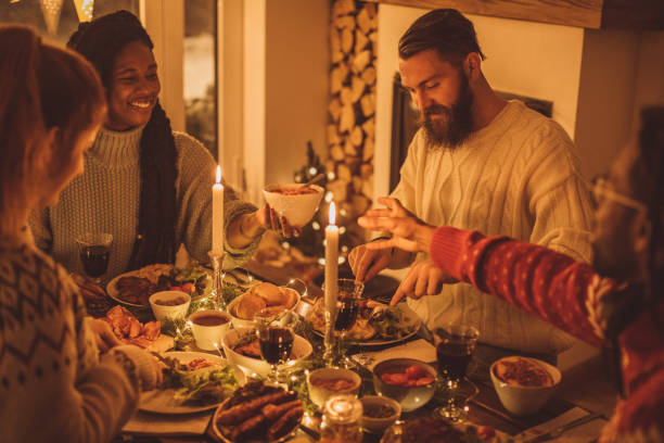 istock Cozy winter dinner at home 1180000476