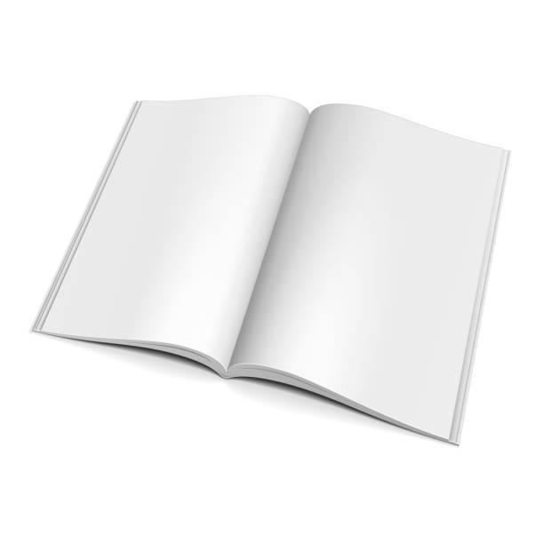 istock Blank Open Magazine, Book, Booklet, Brochure, Cover. Illustration Isolated On White Background. Mock Up Template Ready For Your Design. Vector EPS10 1180001133