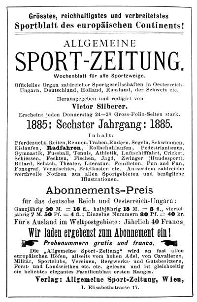 istock Ad for Allgemeine Sport-Zeitung, Vienna, sports newspaper 1180006263