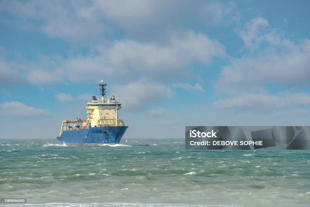 Cable System Cargo Cargo Ship Posing Underwater Cables Stock Photo - Download Image Now ...