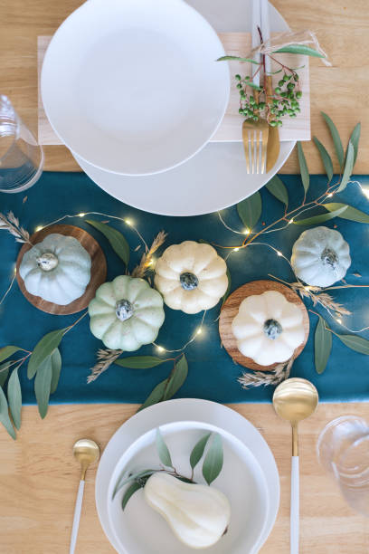 istock Teal and blue pumpkins Thanksgiving 1180007556