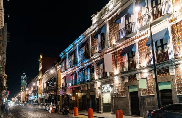 istock Traditional buildings in Puebla, Mexico 1180011502