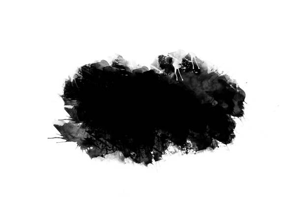 istock Black color graphic patches graphic brush strokes design effect element for background 1180014321