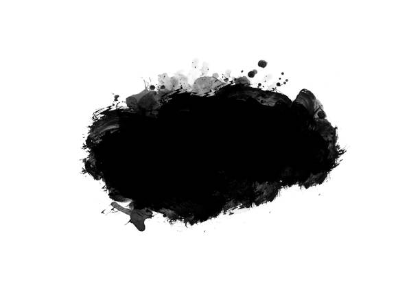 istock Black color graphic patches graphic brush strokes design effect element for background 1180014364